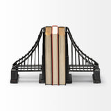 Suspension Set of 2 19L x 4W Brown Wrought Iron Suspension Bridge Bookends from Mercana - Luna Furniture