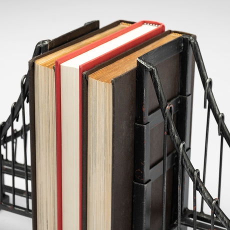 Suspension Set of 2 19L x 4W Brown Wrought Iron Suspension Bridge Bookends from Mercana - Luna Furniture