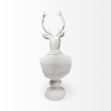 Mozart 8L x 6W White Resin Deer In A Suit from Mercana - Luna Furniture