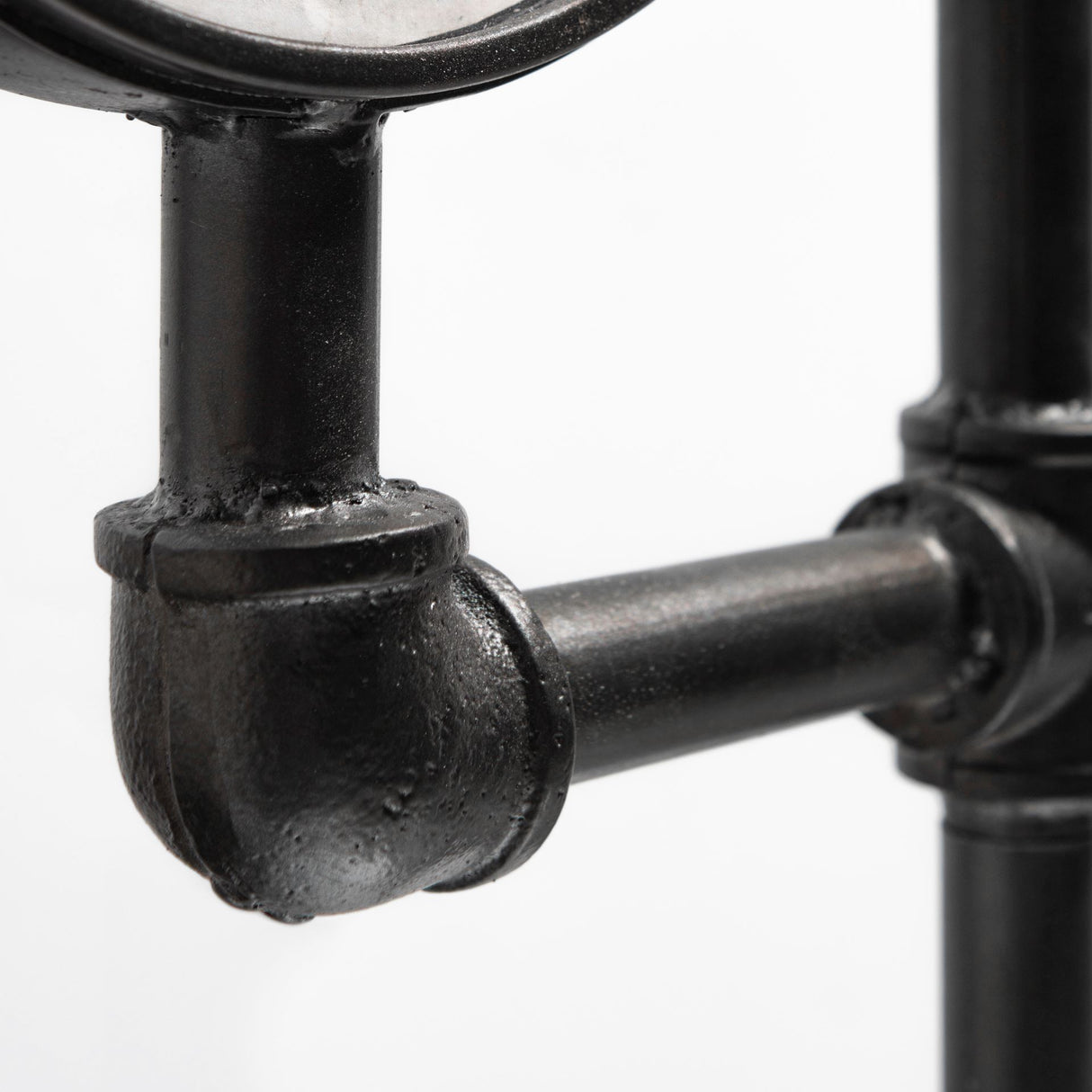 Trifect Black Iron Pipe Three Face Floor Clock from Mercana - Luna Furniture