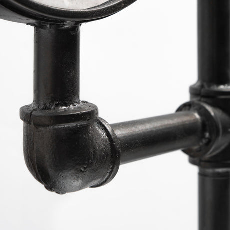 Trifect Black Iron Pipe Three Face Floor Clock from Mercana - Luna Furniture