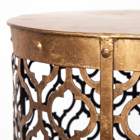 Rudebekia (Set of 2) 16L x 16W Gold Round Metal Accent Tables from Mercana - Luna Furniture