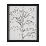 Olive Branch Countour I by Emma Scarvey Hand Embellished Textured Framed Art Print Matted under Glas from Mercana - Luna Furniture