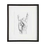 Hand Signs IV by Jennifer Paxton Parker a Framed Art Print Matted under Glass from Mercana - Luna Furniture