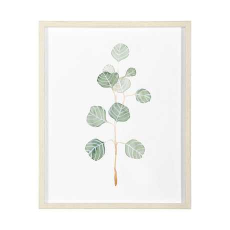 Soft Eucalyptus Branch II by Emma Scarvey Hand Embellished Framed Art Print Matted under Glass from Mercana - Luna Furniture