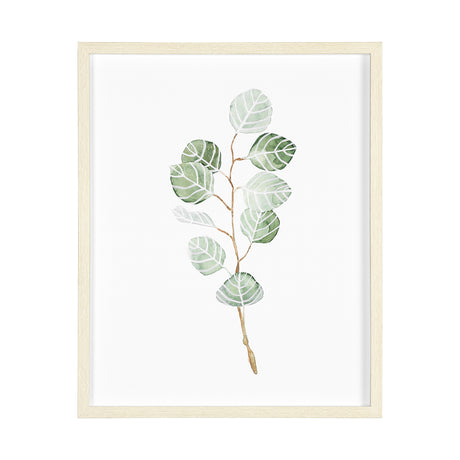 Soft Eucalyptus Branch III by Emma Scarvey Hand Embellished Framed Art Print Matted under Glass from Mercana - Luna Furniture
