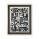 Vintage Cameras by Thomas Brown a Hand Embellished Textured Framed Art Print Matted under Glass from Mercana - Luna Furniture
