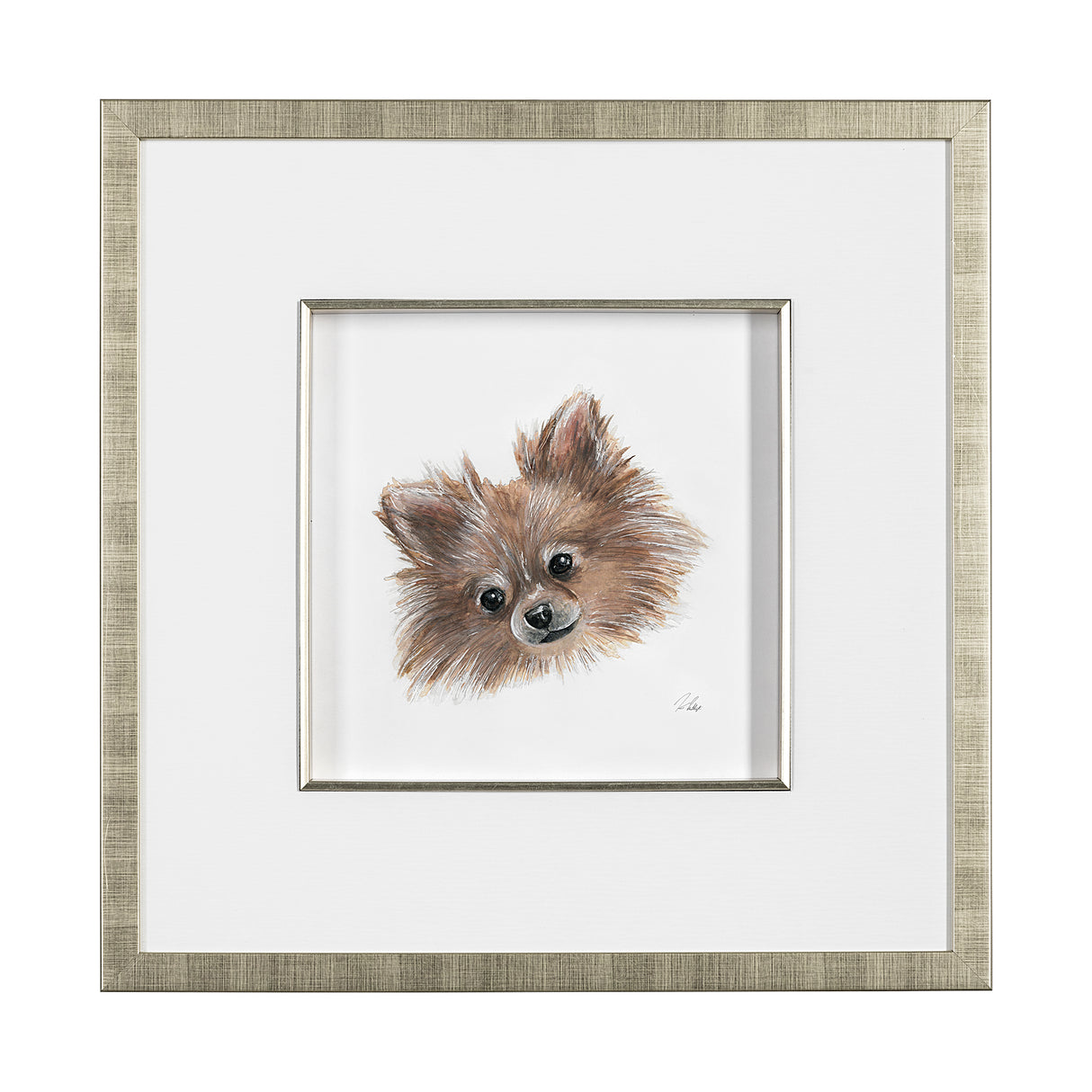 Frankie (Pomeranian 1) by Mercana Studio Hand Embellished Framed Art Print Matted under Glass from Mercana - Luna Furniture
