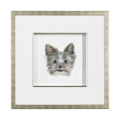 Eddie (Yorkie 1) by Mercana Studio a Hand Embellished Textured Framed Art Print Matted under Glass from Mercana - Luna Furniture