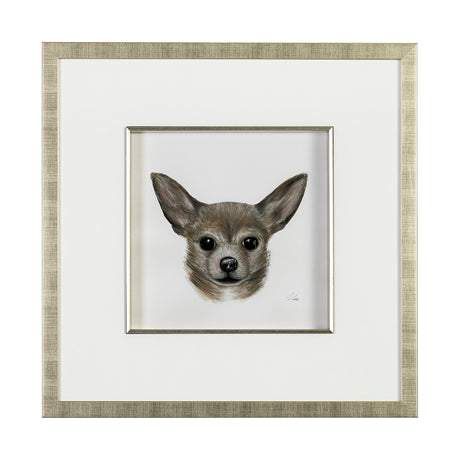 Charlote (Chihuahua) by Mercana Studio Hand Embellished Textured Framed Art Print Matted under Glass from Mercana - Luna Furniture