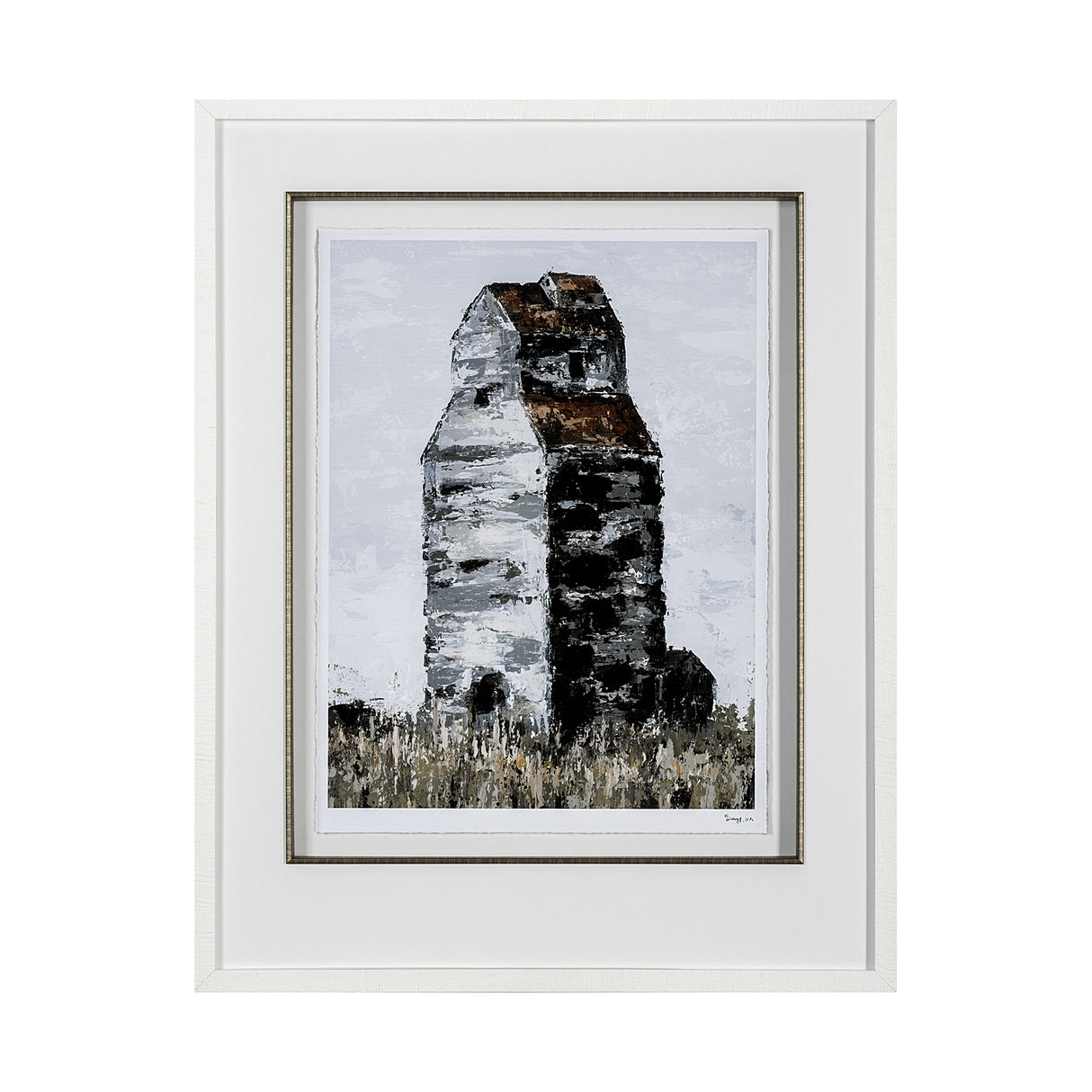 Abandoned Grain Elevator II by Mercana Studio Hand Embelished Framed Art Print Matted under Glass from Mercana - Luna Furniture