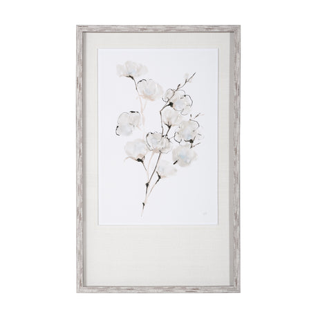Summer Cotton III by Chris Paschke a Hand Embellished Textured Framed Art Print Matted under Glass from Mercana - Luna Furniture