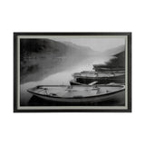 Moored at Sunset by Peter Adams a Hand Embellished Textured Framed Photo Art Print Matted under Glas from Mercana - Luna Furniture