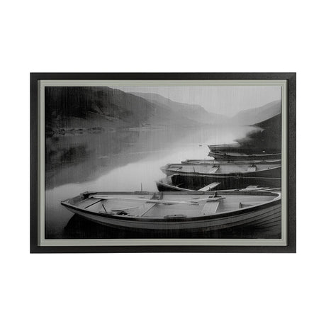 Moored at Sunset by Peter Adams a Hand Embellished Textured Framed Photo Art Print Matted under Glas from Mercana - Luna Furniture