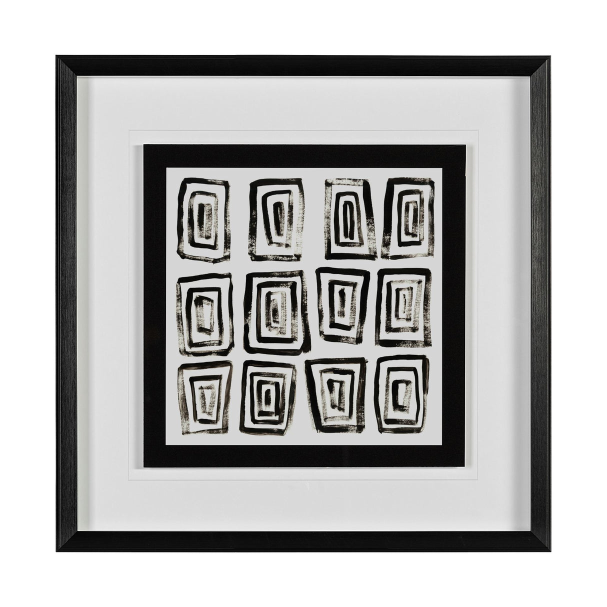 Mixed Signals IV by June Erica Vess a Hand Embellished Textured Framed Art Print Matted under Glass from Mercana - Luna Furniture
