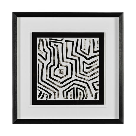Mixed Signals V by June Erica Vess a Hand Embellished Textured Framed Art Print Matted under Glass from Mercana - Luna Furniture