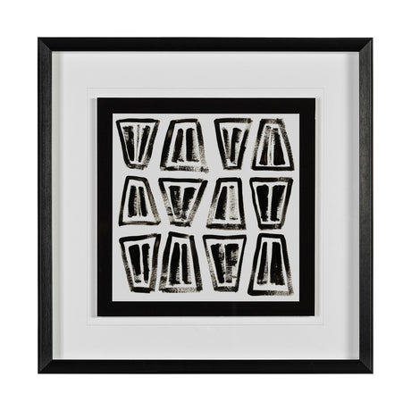 Mixed Signals VI by June Erica Vess a Hand Embellished Textured Framed Art Print Matted under Glass from Mercana - Luna Furniture