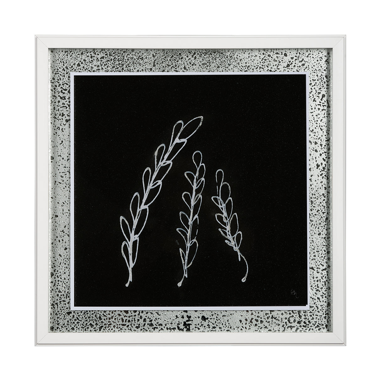 Flora IV by Mercana Studio a Hand Embellished Textured Framed Art Print Matted under Glass from Mercana - Luna Furniture