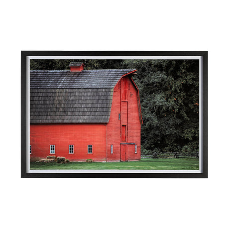 Red Barn II by Katelyn Mostert a Hand Embellished Textured Framed Photo Art Print Matted under Glass from Mercana - Luna Furniture