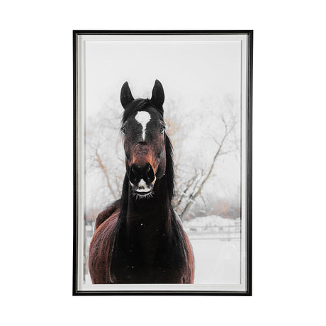 Stable Brown Horse by Chelsea Victoria Hand Embellished Textured Framed Photo Art Print Matted unde from Mercana - Luna Furniture