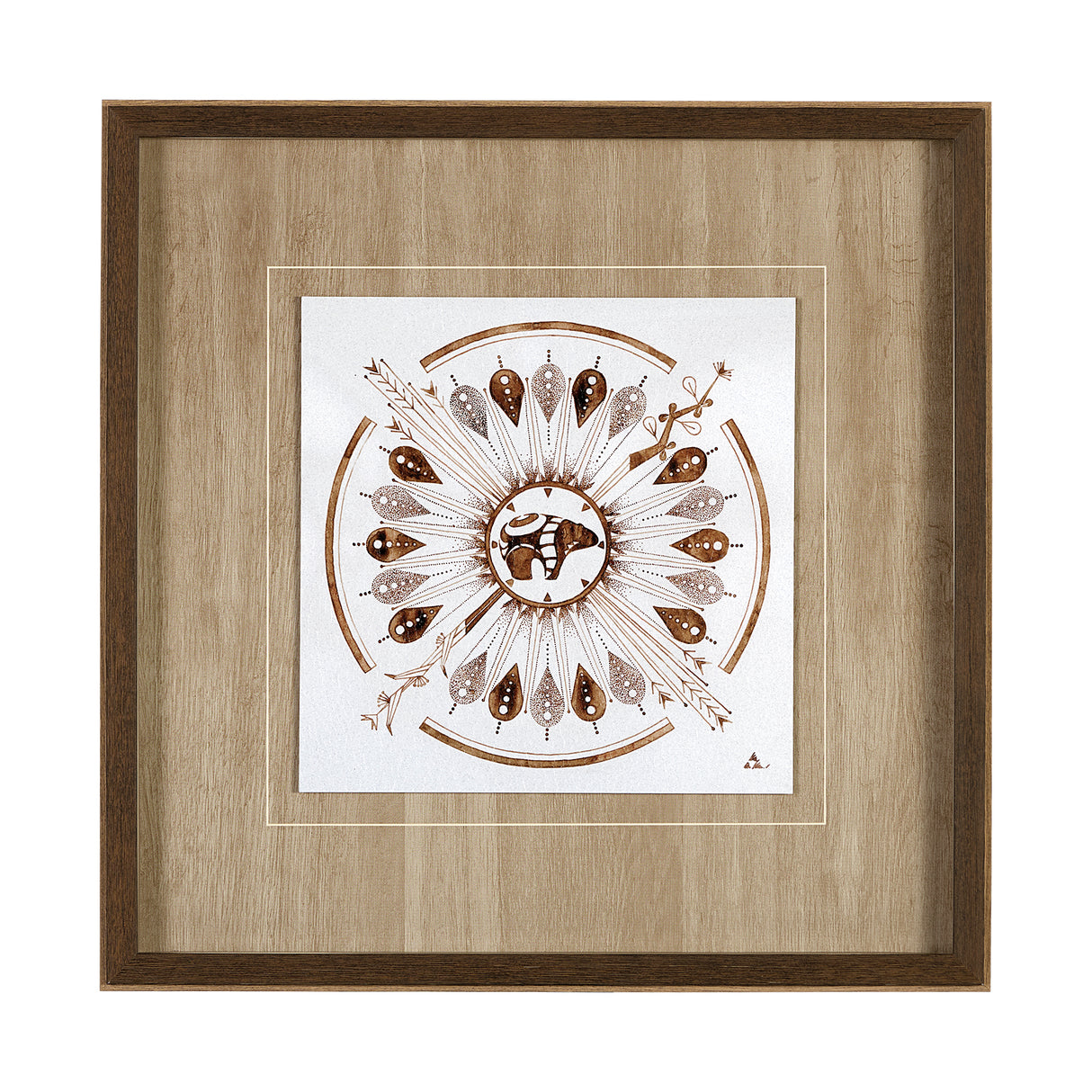Sandpainting-Watercolor II by Mercana Studio Hand Embellished Framed Art Print Matted under Glass from Mercana - Luna Furniture