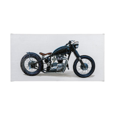 Lets Roll I White by James Wiens a Hand Embellished Textured Canvas from Mercana - Luna Furniture