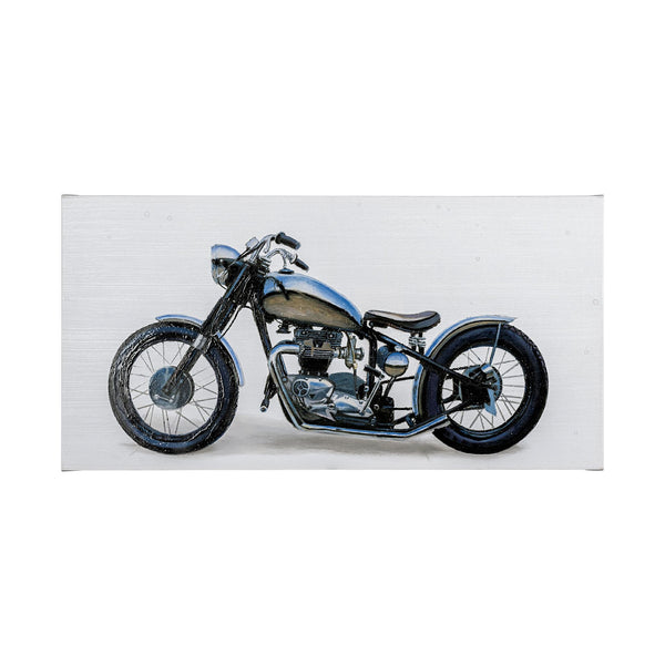 Lets Roll II White by James Wiens a Hand Embellished Textured Canvas