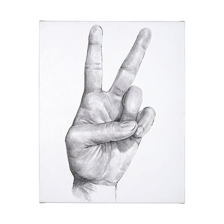 Hand Signs II by Jennifer Paxton Parker a Hand Embellished Textured Canvas from Mercana - Luna Furniture
