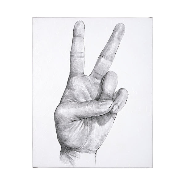 Hand Signs II by Jennifer Paxton Parker a Hand Embellished Textured Canvas