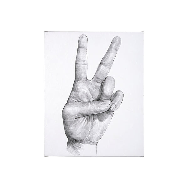 Hand Signs II by Jennifer Paxton Parker a Hand Embellished Textured Canvas