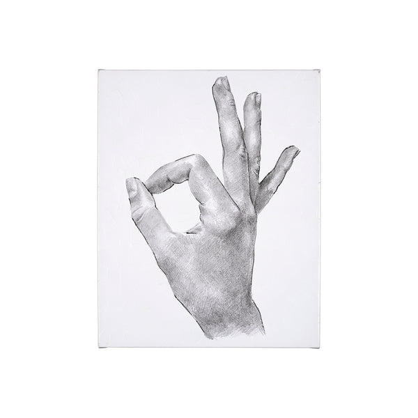 Hand Signs III by Jennifer Paxton Parker a Hand Embellished Textured Canvas