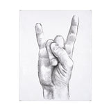 Hand Signs IV by Jennifer Paxton Parker a Hand Embellished Textured Canvas from Mercana - Luna Furniture