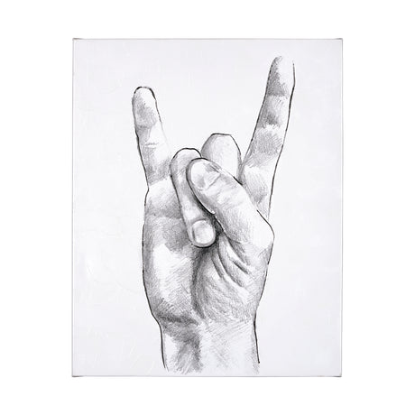Hand Signs IV by Jennifer Paxton Parker a Hand Embellished Textured Canvas from Mercana - Luna Furniture
