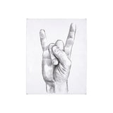 Hand Signs IV by Jennifer Paxton Parker a Hand Embellished Textured Canvas from Mercana - Luna Furniture