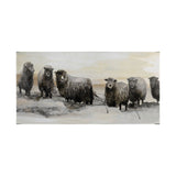 Winter Sheeps I by Stellar Design Studio a Hand Embellished Textured Canvas from Mercana - Luna Furniture