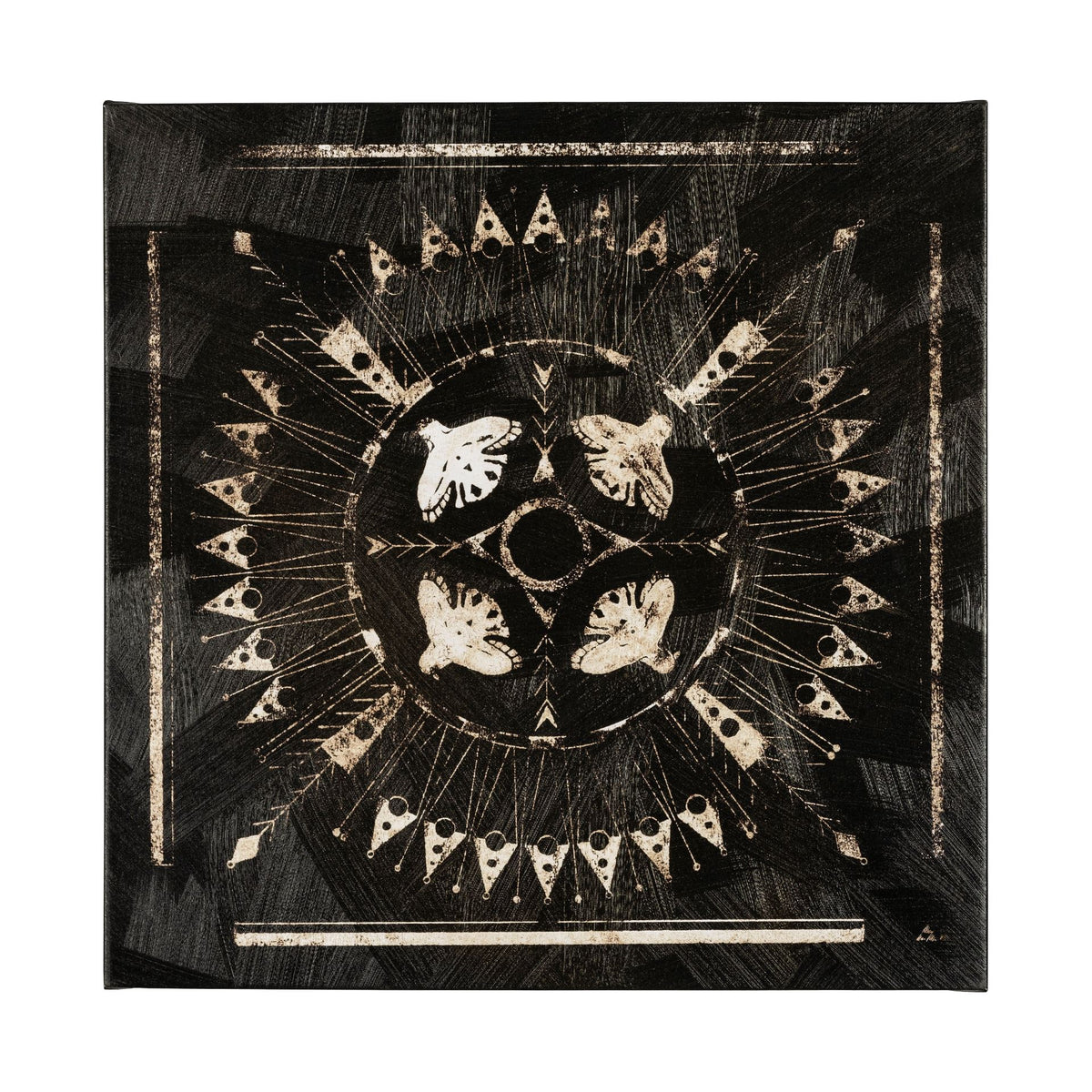 Mercana Sandpainting-Ink I by Chad Mackay a Hand Embellished Textured ...