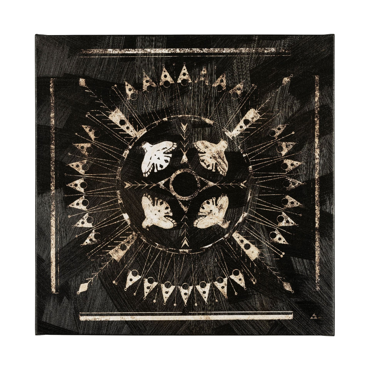 Sandpainting-Ink I by Chad Mackay a Hand Embellished Textured Canvas from Mercana - Luna Furniture