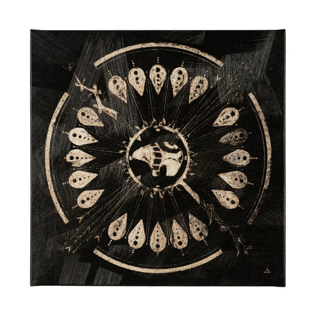 Sandpainting-Ink II by Chad Mackay a Hand Embellished Textured Canvas from Mercana - Luna Furniture