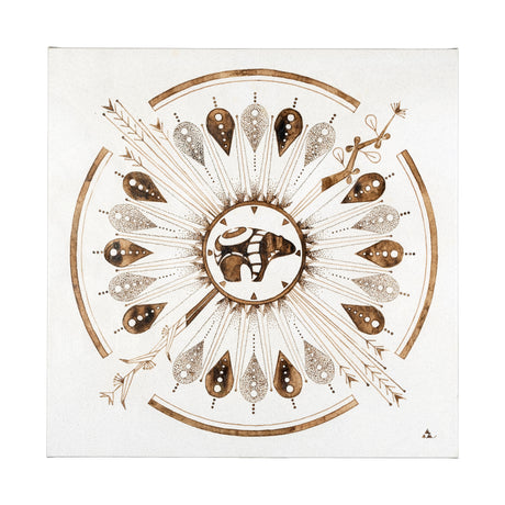 Sandpainting-Watercolor II by Chad Mackay a Hand Embellished Textured Canvas from Mercana - Luna Furniture