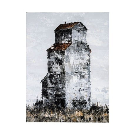 Abandoned Grain Elevator I by Mercana Studio a Hand Embellished Textured Canvas from Mercana - Luna Furniture