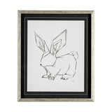 Geo Bunny by Mercana Studio a Hand Embellished Textured Framed Art Print Matted under Glass from Mercana - Luna Furniture