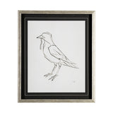 Geo Robin by Mercana Studio a Hand Embellished Textured Framed Art Print Matted under Glass from Mercana - Luna Furniture