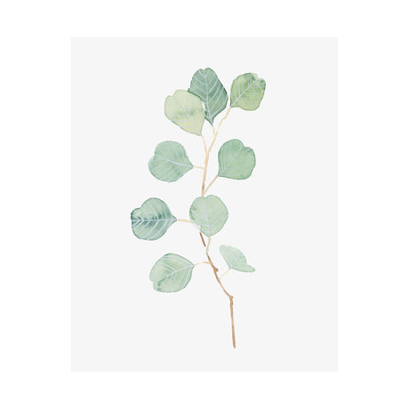 Soft Eucalyptus Branch IV by Emma Scarvey a Hand Embellished Textured Canvas from Mercana - Luna Furniture