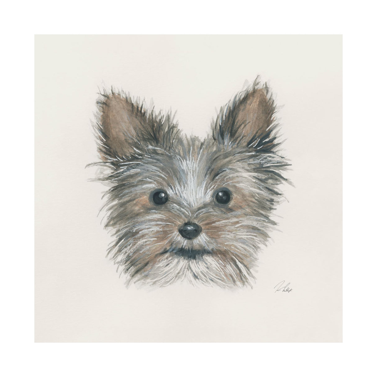 Eddie (Yorkie 1) by Mercana Studio a Hand Embellished Textured Canvas from Mercana - Luna Furniture