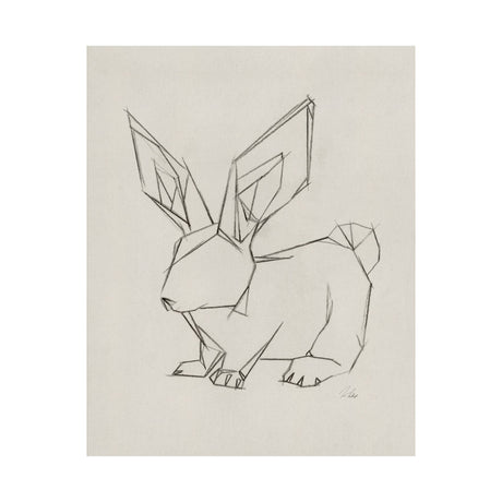 Geo Bunny by Mercana Studio a Hand Embellished Textured Canvas from Mercana - Luna Furniture