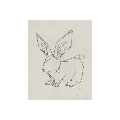 Geo Bunny by Mercana Studio a Hand Embellished Textured Canvas from Mercana - Luna Furniture