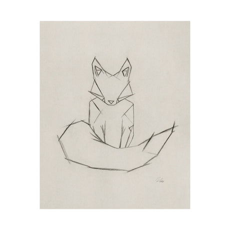 Geo Fox by Mercana Studio a Hand Embellished Textured Canvas from Mercana - Luna Furniture