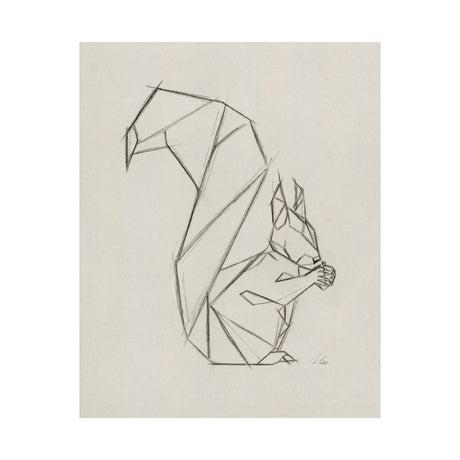 Geo Squirrel by Mercana Studio a Hand Embellished Textured Canvas from Mercana - Luna Furniture