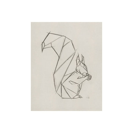 Geo Squirrel by Mercana Studio a Hand Embellished Textured Canvas from Mercana - Luna Furniture
