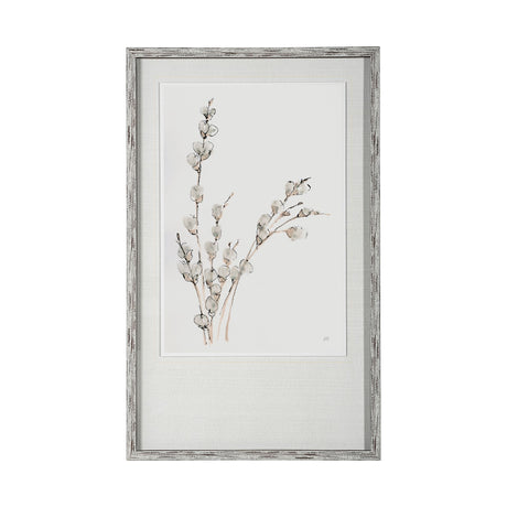 Pussy Willows V by Chris Paschke a Hand Embellished Textured Framed Art Print Matted under Glass from Mercana - Luna Furniture